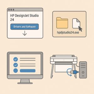 HP DesignJet Studio 24인치 플로터 드라이버 설치 가이드 – Windows & macOS 전용 완벽 정리 본문 이미지