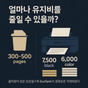 Epson EcoTank 시리즈 – 유지비 절감의 비결 본문 이미지