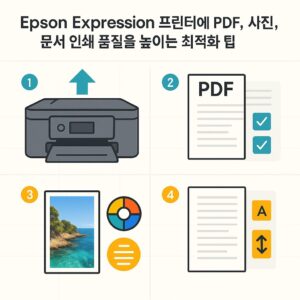 Epson Expression 인쇄 품질 향상 팁 – PDF, 사진, 문서까지 선명하게 출력하는 방법 본문 이미지