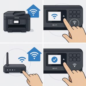 Epson WorkForce 프린터 Wi-Fi 연결 방법 본문 이미지