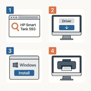 HP Smart Tank 593 드라이버 설치 가이드 – Windows 11 & macOS 전용 완벽 정리 본문 이미지