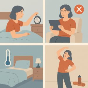 갱년기 불면증 해결 루틴 – 꿀잠을 위한 생활 습관 본문 이미지