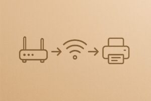 무선 프린터 연결 문제 해결 흐름 인포그래픽