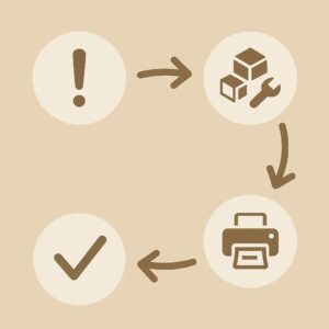 프린터 기본값 오류 0x00000709 해결 흐름 인포그래픽