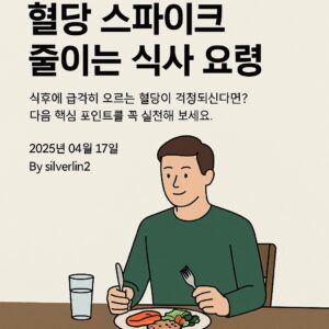혈당 스파이크 식사 습관으로 잡자 본문 이미지