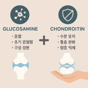 루코사민 vs 콘드로이친 – 관절 보조제 성분 비교 본문 이미지