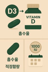 비타민D 고르는 법 – 뼈 건강과 면역을 위한 영양제 선택 가이드 본문 이미지