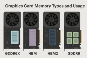 그래픽카드 메모리 종류와 용도 – GDDR6X, HBM 등 차이점 정리 본문 이미지