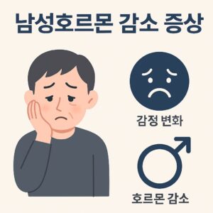 남성호르몬 감소 증상 – 갱년기와 감정 변화의 시작 본문 이미지