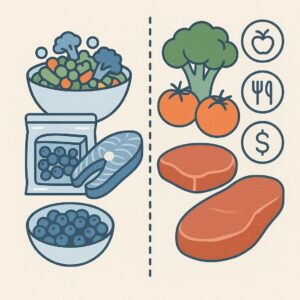 냉동 vs 신선 식재료 – 영양, 맛, 경제성 비교 본문 이미지