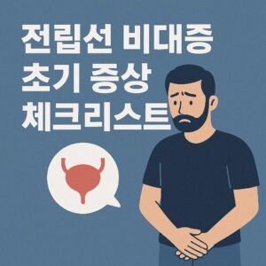 전립선 비대증 초기 증상 체크리스트 – 병원 가기 전 꼭 확인하세요 본문 이미지