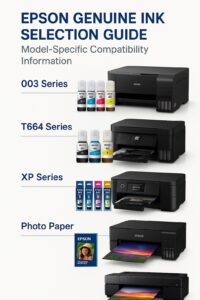 Epson 정품 잉크 선택 가이드 – 모델별 호환 정보 본문 이미지