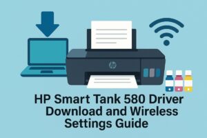 HP Smart Tank 580 드라이버 다운로드 및 무선 설정 가이드 본문 이미지