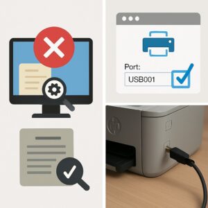 HP 프린터 유선 연결 오류 – 포트 설정부터 드라이버까지 완전 해결 본문 이미지