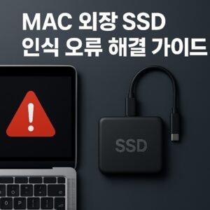 MAC 외장 SSD 인식 오류 해결 가이드 본문 이미지