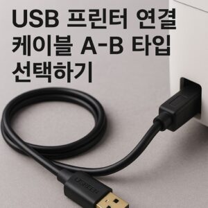프린터 USB 연결 케이블 추천 – A-B 타입 정확히 고르는 법 본문 이미지