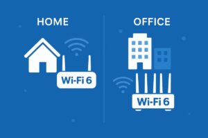 Wi-Fi 6 공유기 비교 인포그래픽 – 가정용과 사무실용 모델을 구분한 내용
