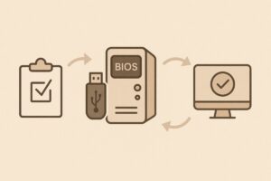 BIOS 업데이트 안전 절차 흐름