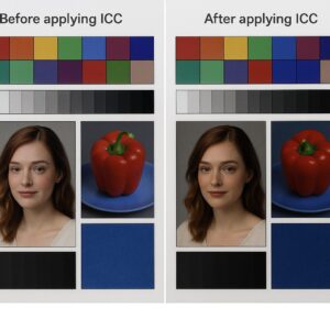 Epson SureColor P9570 ICC 프로파일 적용 전후 출력 비교