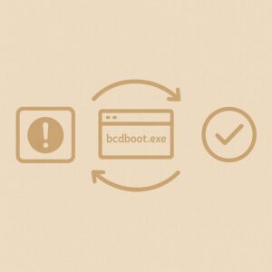 부트 구성 데이터 오류 복구 단계 인포그래픽