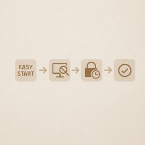 HP Easy Start 설치 오류 해결 과정 인포그래픽