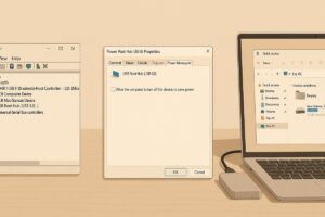 USB 장치 연결 오류 해결 단계 인포그래픽