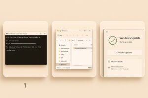 Windows 11 업데이트 실패 오류 복구 단계 인포그래픽