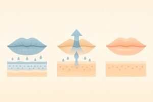 겨울철 입술 트는 원인인 혈류 저하와 순환 회복 과정