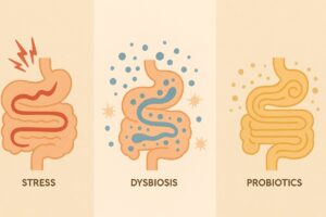 과민성 장증후군 장내세균 불균형 인포그래픽,