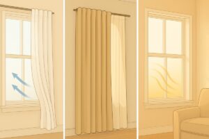 단열 커튼 무게에 따른 열 손실 차이와 단열 효과 인포그래픽