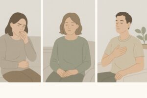 독감 후유증 기침·피로·숨참 회복 흐름 인포그래픽