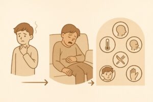 아이 감기 독감 구분 3단계 신호