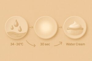 아침 세안 보습 루틴 단계 요약 인포그래픽