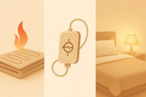 전기요 안전 사용법과 화재 예방, 절전 효과 인포그래픽