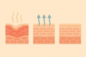 피부가 하얗게 일어나고 가려울 때 수분 유지 과정