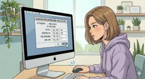Canon 프린터 무선 연결 끊김 해결, 모니터에서 캐논 프린터의 네트워크 IP 주소를 수동(고정)으로 설정하는 모습