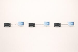 프린터 오프라인 통신 구조 변경 개념도