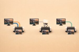 사진 인쇄 품질 설정 수정 전후 비교 흐름