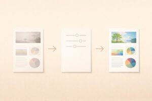 인쇄 색이 탁해질 때 설정 변경 흐름