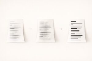 출력 흐림 설정 비교