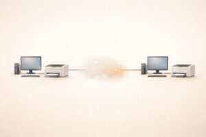 회사 공유 프린터가 특정 PC에서만 오프라인으로 뜰 때 포트 구조