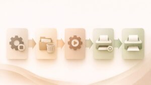 프린터 대기열 초기화 흐름