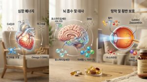 노년기 뇌 건강과 눈 건강 관리를 위한 DHA 오메가3 및 루테인 시니어 영양제 보충제 제품