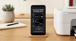스마트폰 권한 재설정을 통해 Canon PRINT 튕김 오류를 수동으로 해결하는 가이드 화면