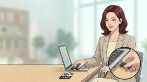 윈도우11 설치 중 드라이브가 안 보여요 오류를 해결하기 위해 노트북 옆에 인텔 RST 드라이버가 담긴 순정 설치용 USB를 두고 문제를 점검하는 IT 테크 블로그 본문용 웹툰 스타일 일러스트