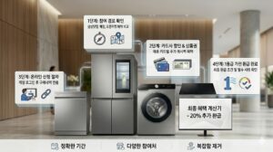 삼성전자 감사페스티벌 참여 경로 확인부터 1등급 가전 환급까지의 과정을 담은 본문 안내 이미지