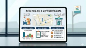 직영 주유소 찾기 및 오피넷 앱 상세 설정을 통해 국제 유가 하락기 지출을 절약하는 스마트 주유 가이드 인포그래픽