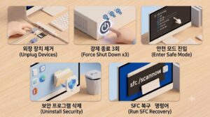 2026 윈도우11 부팅 오류 c101 에러 원인 및 조치 순서를 나타내는 데스크톱 모니터 섬네일