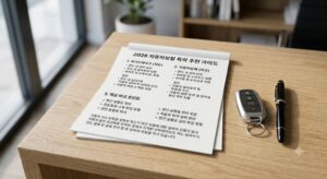  2026년 자동차보험 특약 추천 자동차상해 보상 한도 체크 서류와 차키