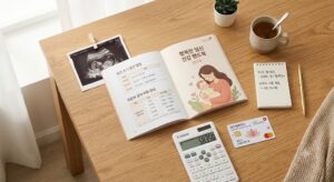 임신 주수별 검진비 및 초음파 비용 절약을 위한 의료비 영수증과 다이어리 정리